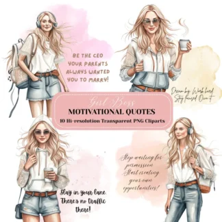 girl boss motivational quotesclipart