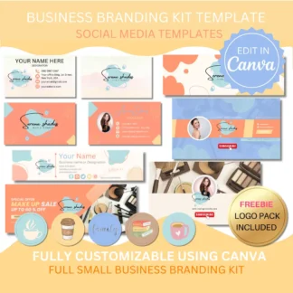 serene shade social media business branding kit