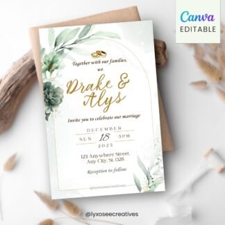 Sage Green Wedding Invitation