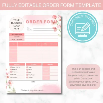 Order Form Template | Business Form Template - Image 2