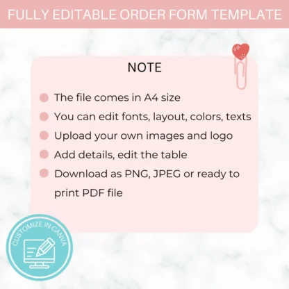 Order Form Template | Business Form Template - Image 3