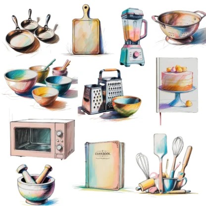 Kitchen Tools and Supplies Clipart Bundle - Image 6