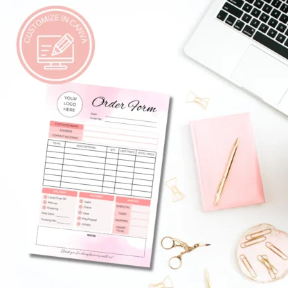 Small Business Order Form Template | Editable Canva Template - Image 5