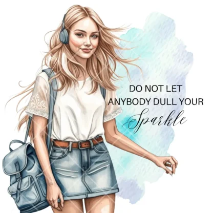Girl Boss Motivational Quotes Clipart | Transparent PNG | Sublimation Design Clipart - Image 8
