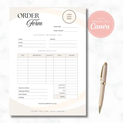 Order Form Template | Business Form Template - Image 7
