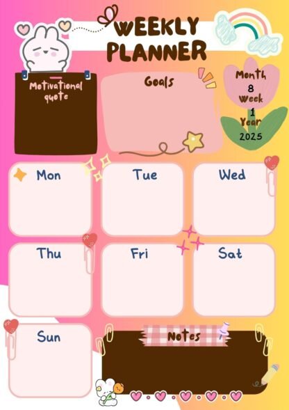 Cute Weekly Planner