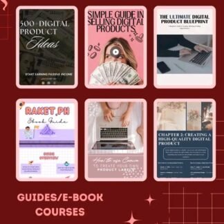 Bundles of digital products, courses, guides, and Canva templates