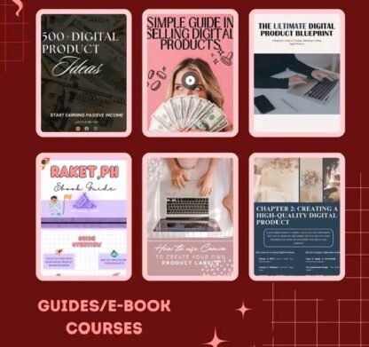 Bundles of digital products, courses, guides, and Canva templates
