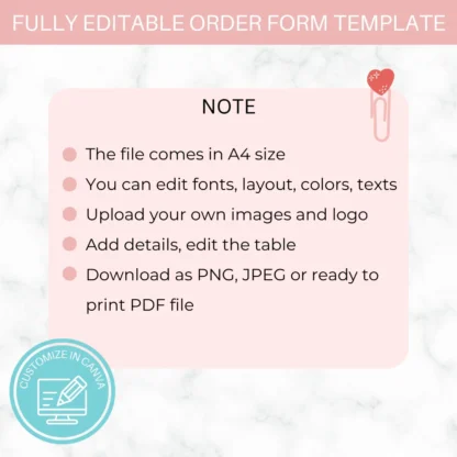 Business Order Form Template | Canva Template - Image 5