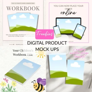 Digital product listing mock up