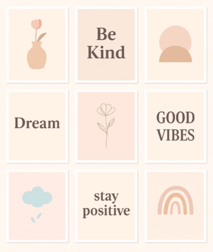 Pastel Aesthetic Wall Art | Printable Digital Posters | Modern Minimal Decor - Image 2