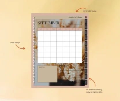 🗓️12-Month Editable Monthly Planner (Undated) - Image 2