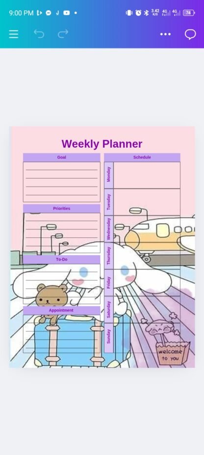 12-Months, Daily, Weekly, Weekly Meal Planner - Image 3