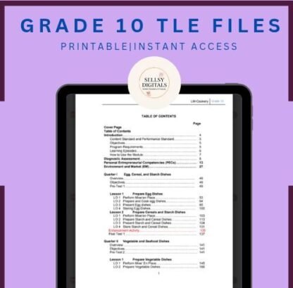 Grade 10 TLE Files|Sellsydigitals